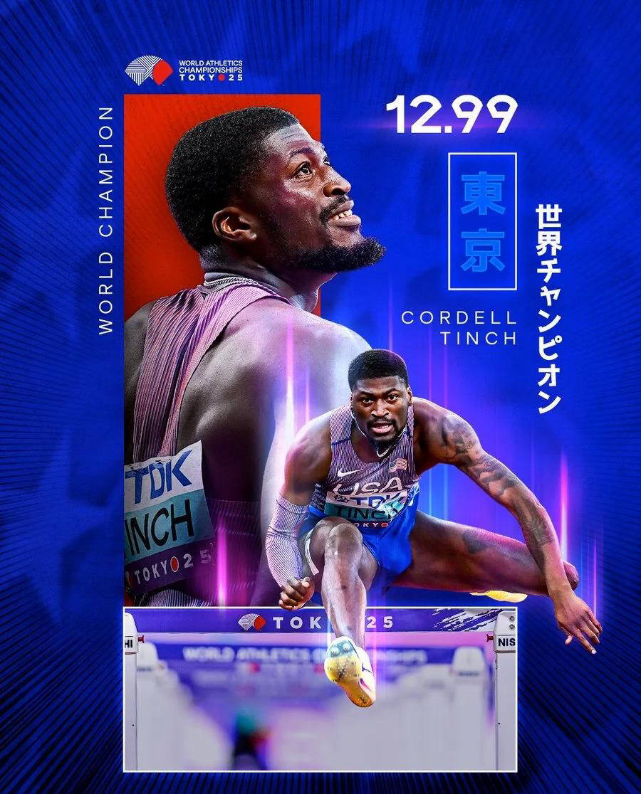 励志故事！手机销售员逆袭登顶世锦赛 ！美国选手廷奇勇夺110米跨栏冠军